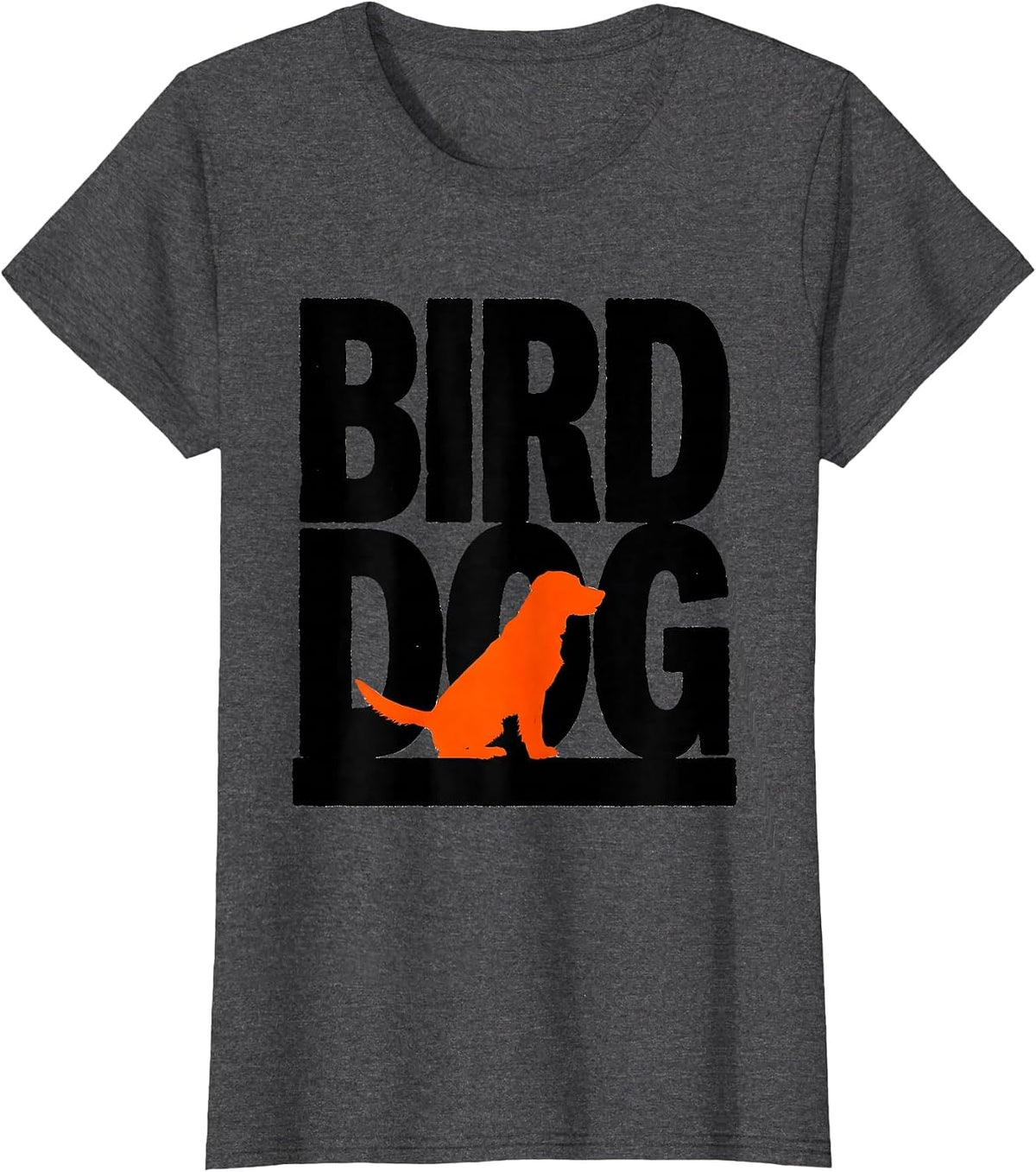 Women's BIRD DOG New Wave Funny Gym Workout Animal Pun Weightlifting T-Shirt - Dark Heather Grey
