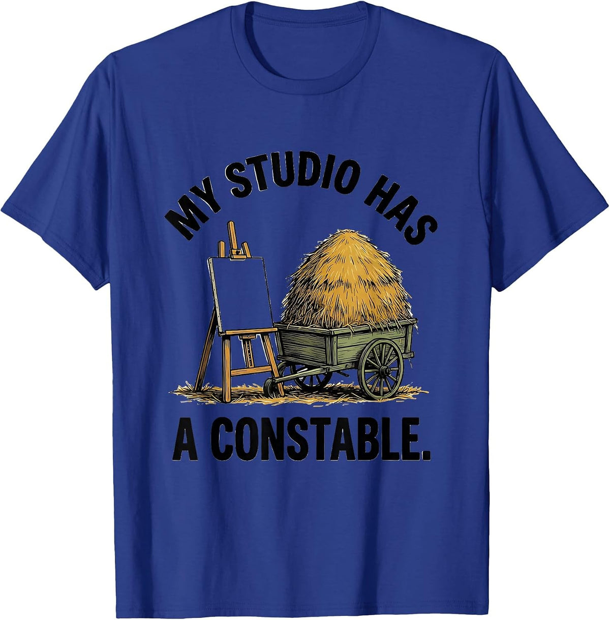 Men's My Studio Has A Constable Funny Artist Art History Humor T-Shirt - Royal Blue