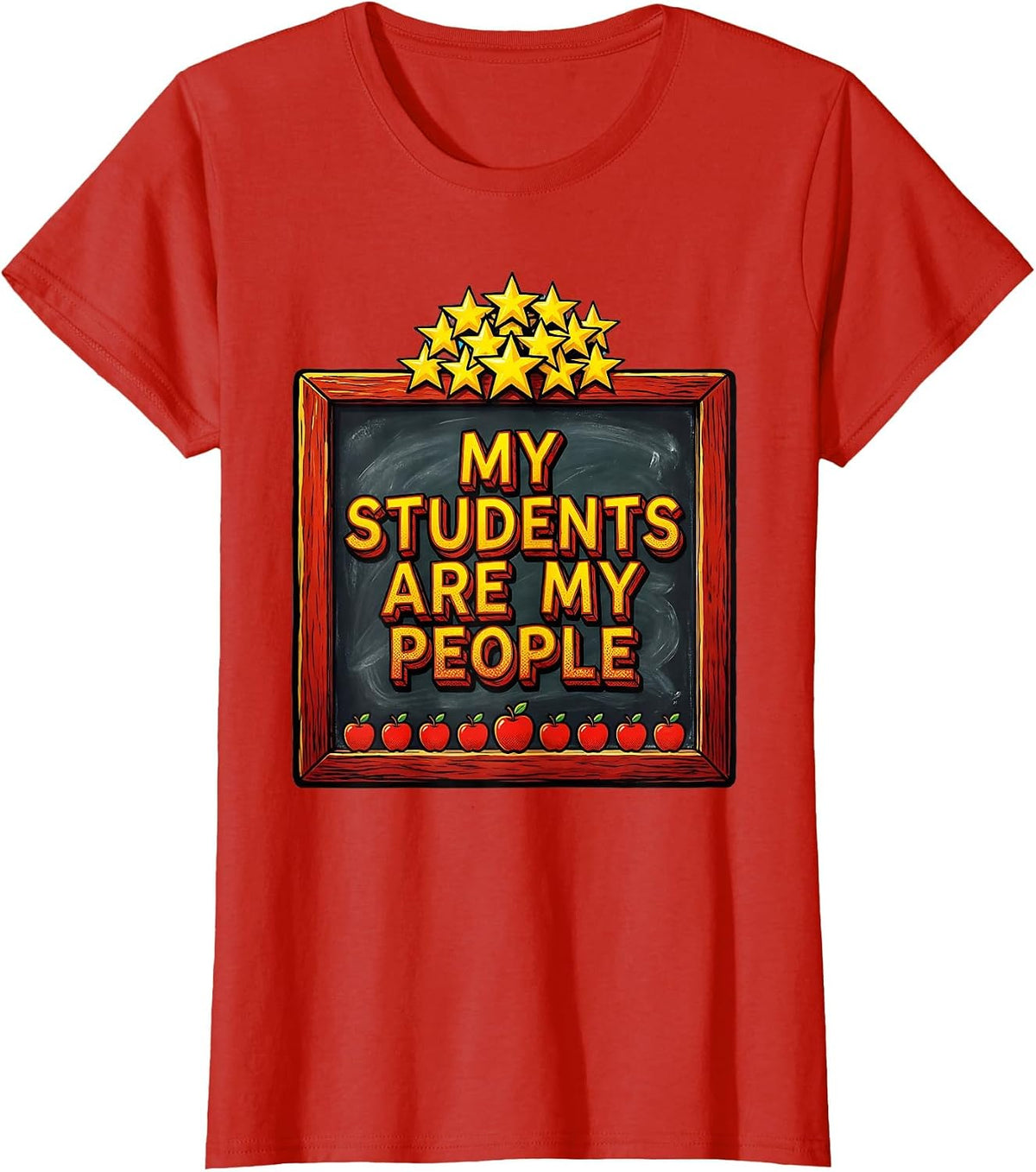 My Students Are My People Elementary Teacher T-Shirt - Red