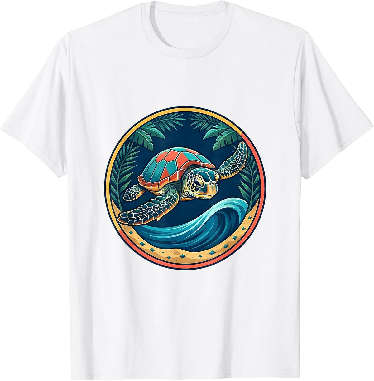 Men's Sea Turtle Hatchling Racing to the Ocean T-Shirt - White