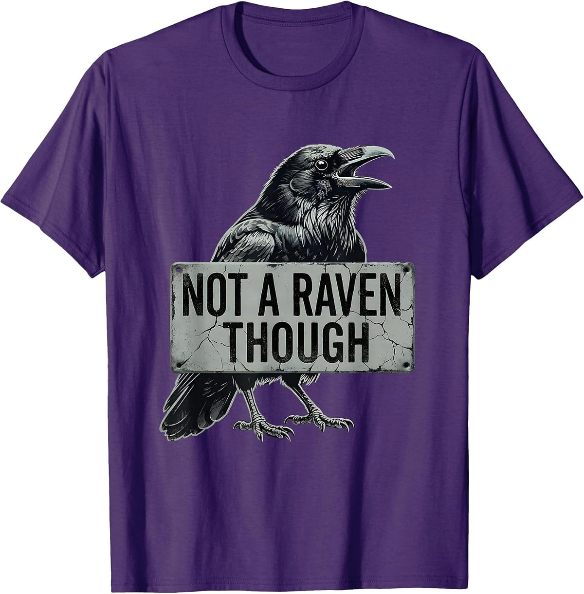 F-CAW-F Crow Graphic Design Not A Raven Though T-Shirt - Purple