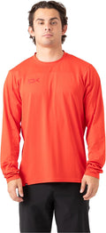 Dakine Men's Thrillium Long Sleeve Bike Jersey – Breathable MTB Jersey Performance Fabric - Red