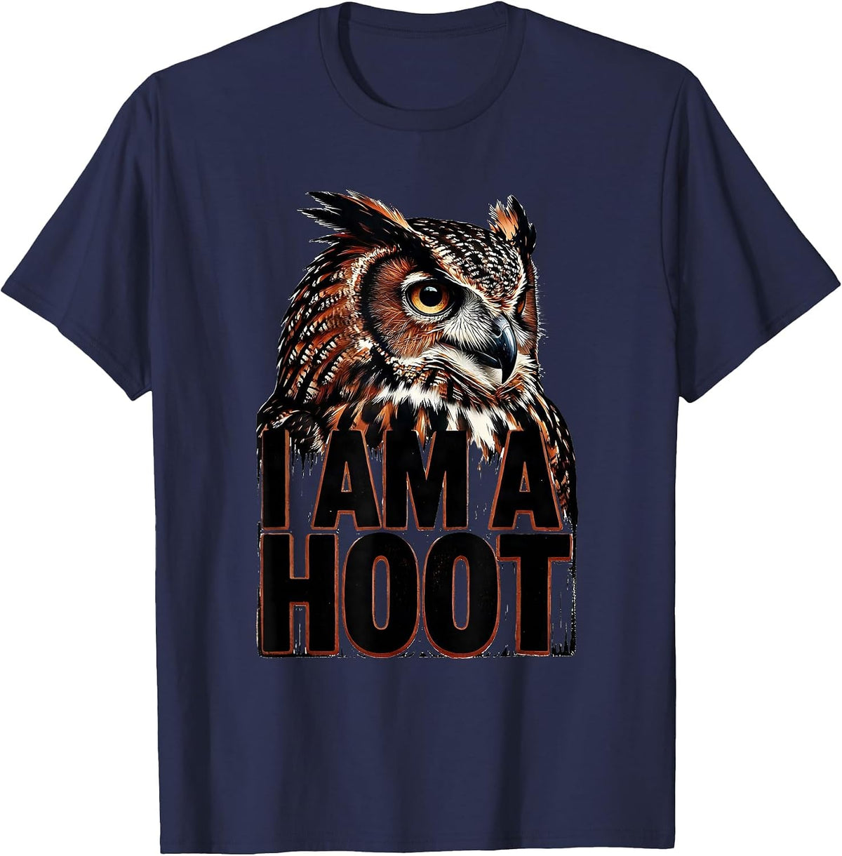 Men's I Am A Hoot Funny Owl Lover Bird Humor Nature Gift T-Shirt - Navy Blue