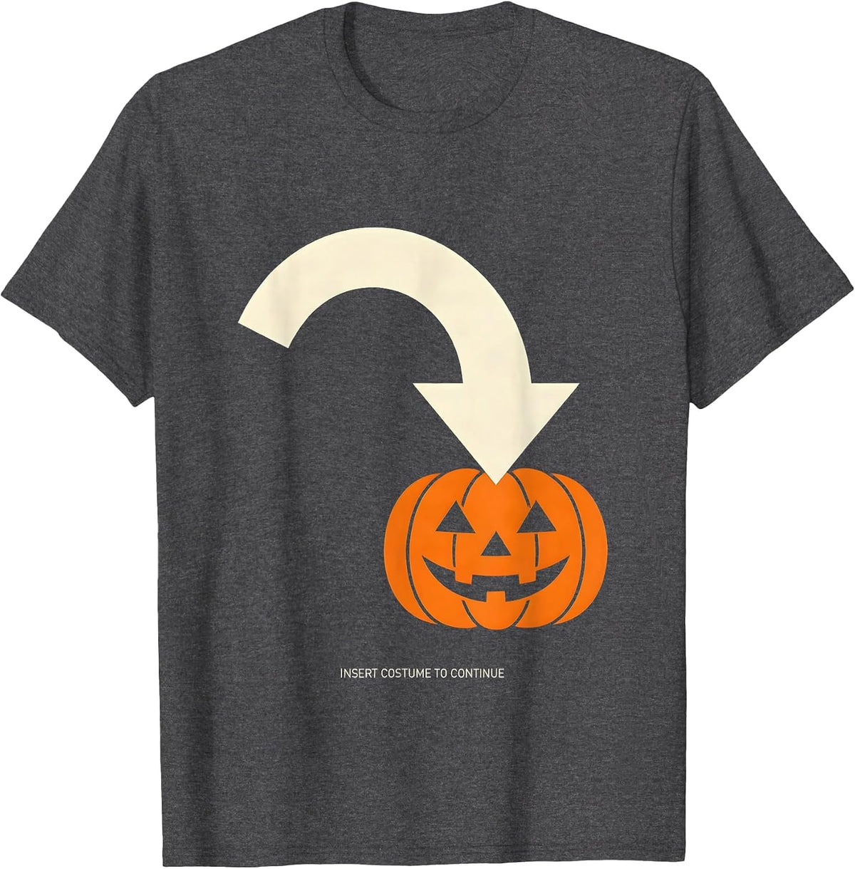 Insert Costume To Continue Error 404 Lazy Halloween Geek T-Shirt - Dark Heather Grey