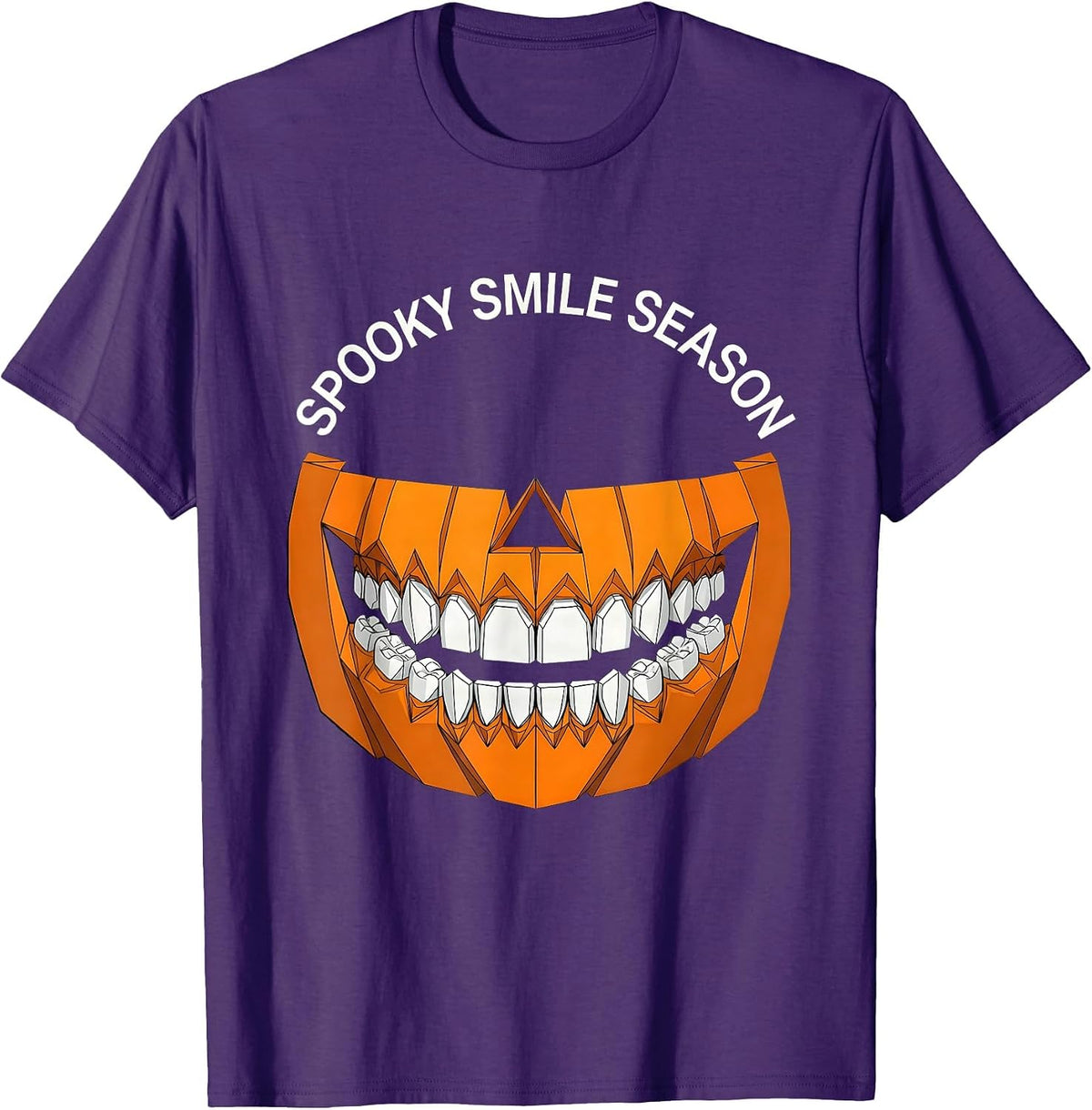 Spooky Smile Season Dental Halloween Design T-Shirt - Purple