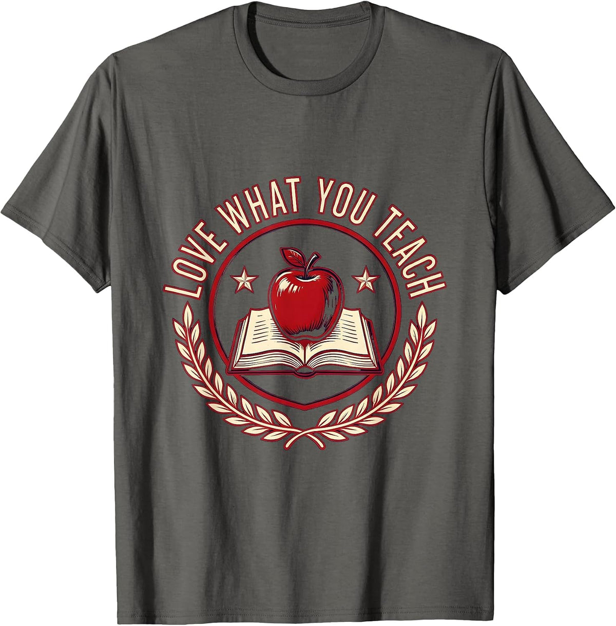 Love What You Teach Elementary Teacher Design T-Shirt - Asphalt Grey