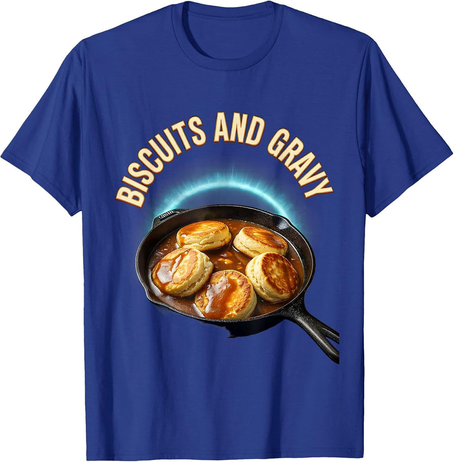 Biscuits and Gravy Bootleg 90's Rap Rock Vintage Funny T-Shirt - Royal Blue