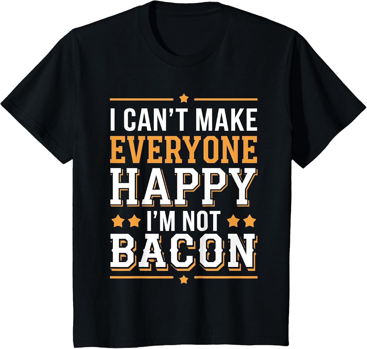 Funny Bacon Design for Men Women Adult Meat Pork Lover Bacon T-Shirt - Black