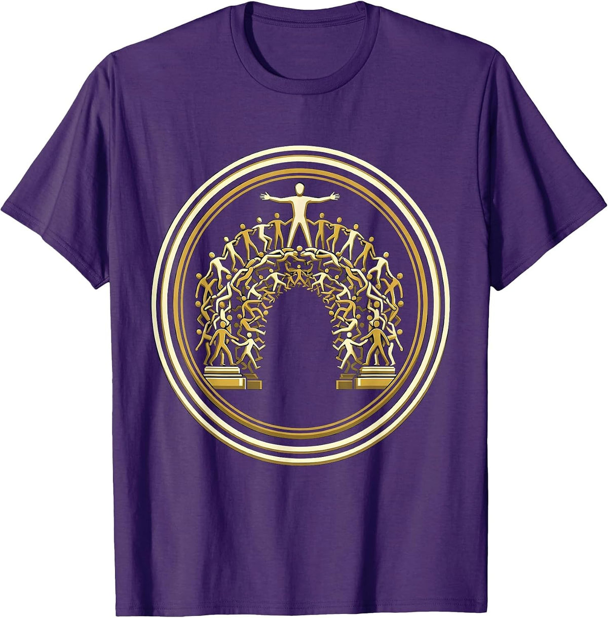 Big Fan of Human Rights Bridge of Unity Design T-Shirt - Purple