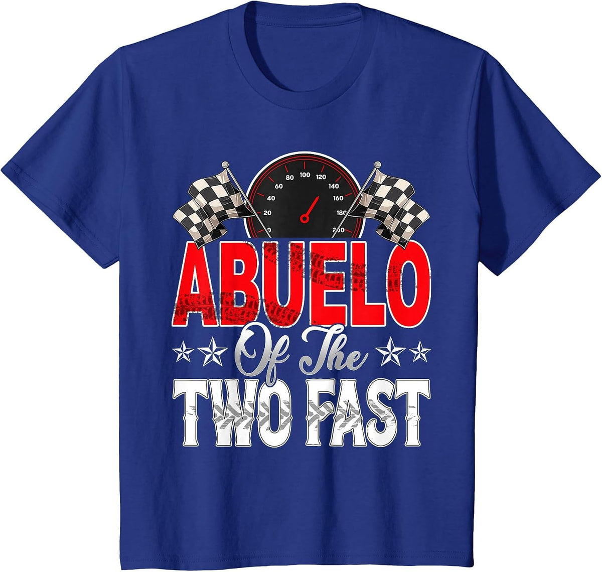 Abuelo of The Two Fast Second Birthday Racing Car Family T-Shirt - Royal Blue