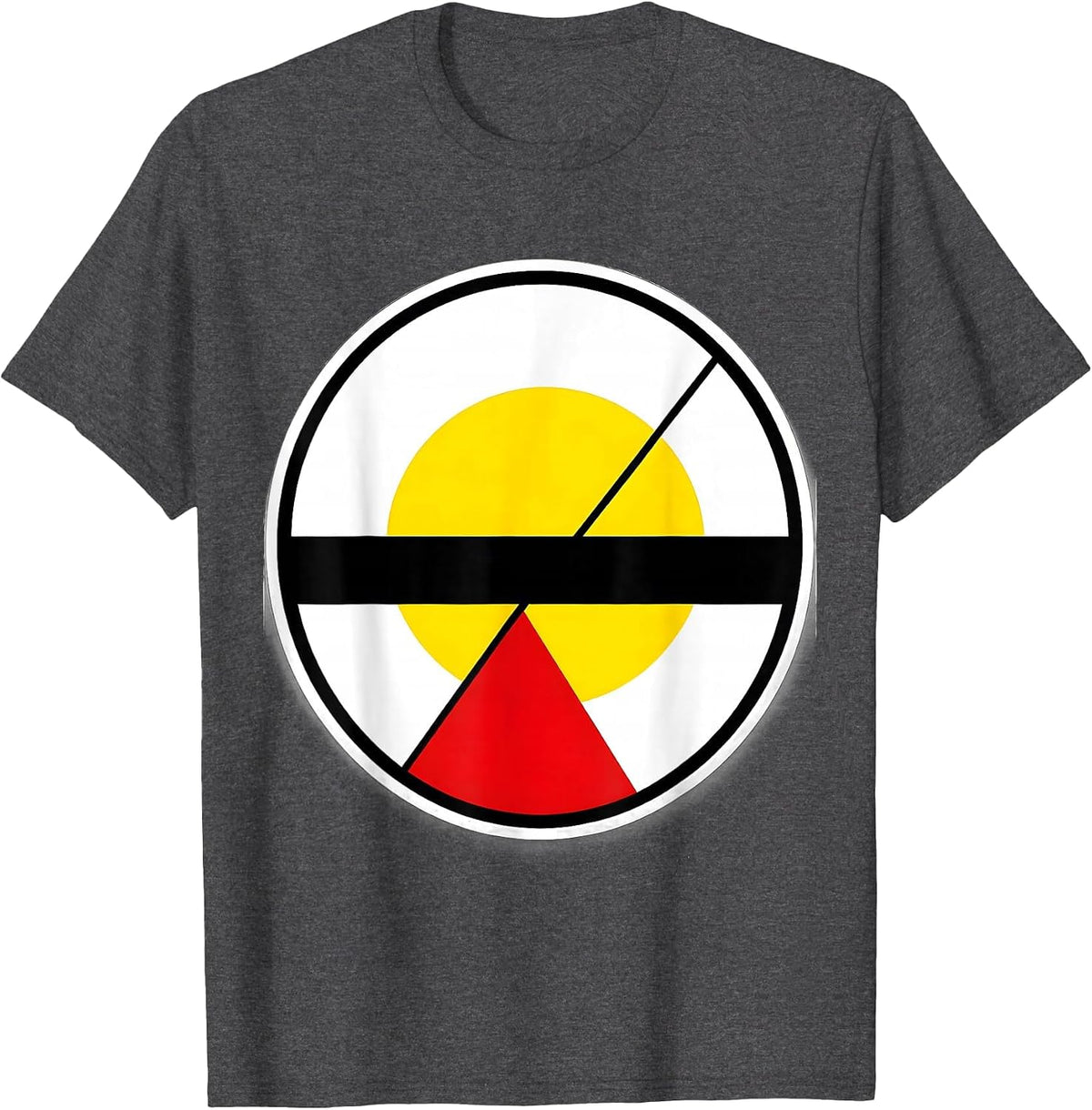 Sun As A Lone Dot In Vast Sky Graphic T-Shirt - Dark Heather Grey