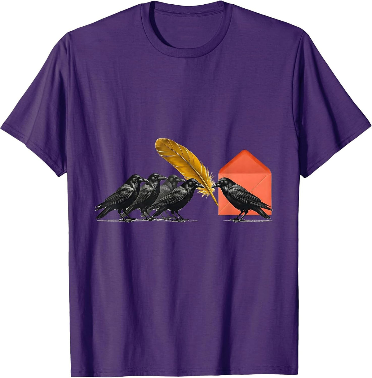 Attempted Murder Crows Dark Humor Crow Lover Gothic T-Shirt - Purple