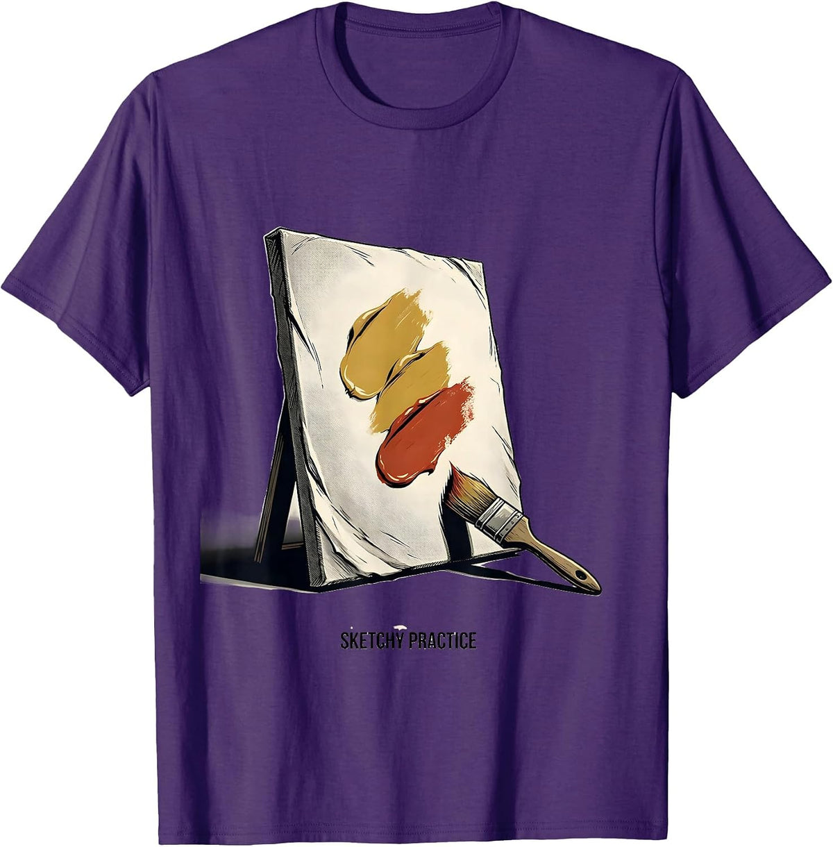 Men's Sketchy Practice Funny Artist Humor Painter Gift T-Shirt - Purple