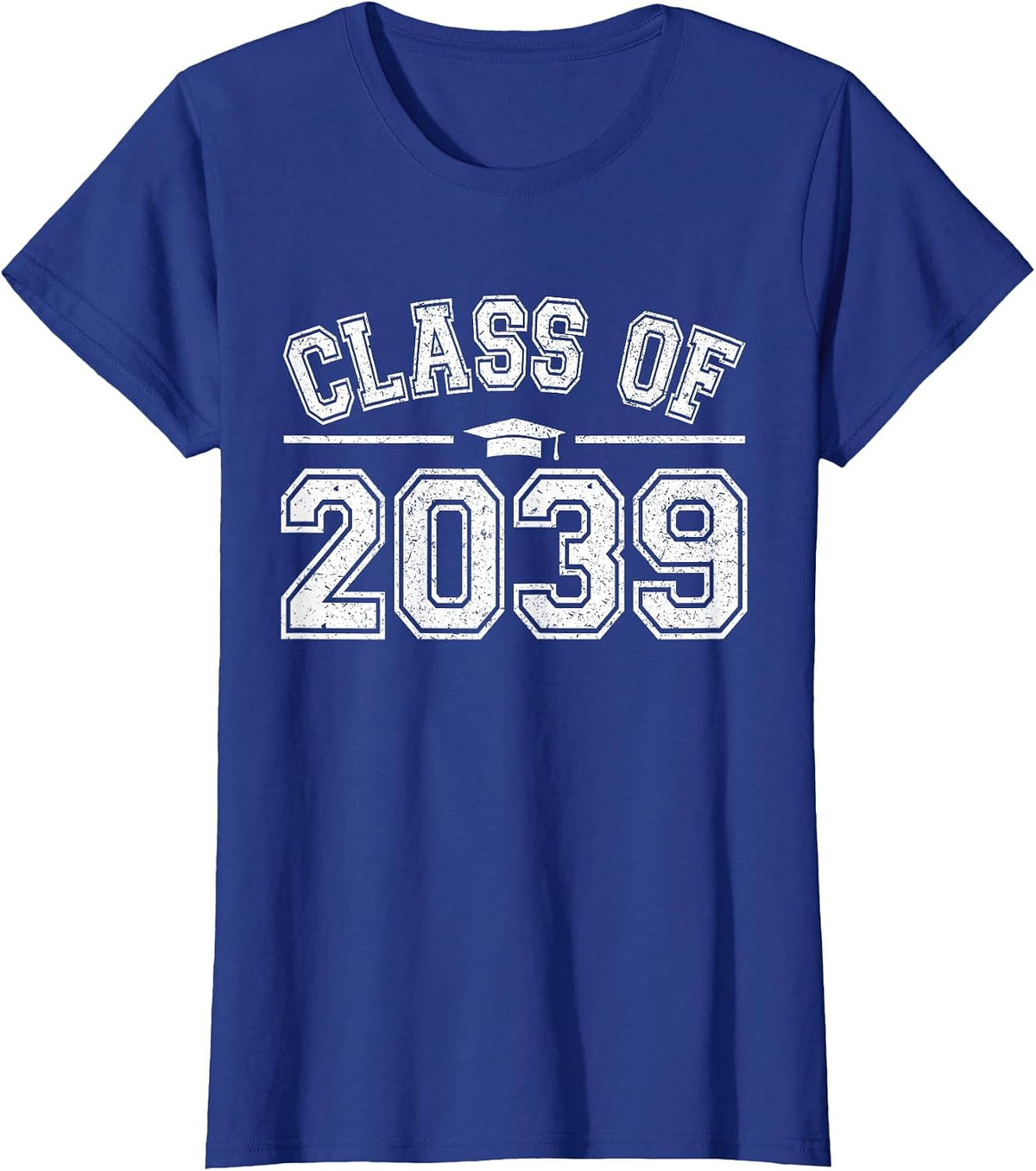 Preschool Class of 2039 Grow with Me Graduation 2039 Vintage T-Shirt - Royal Blue