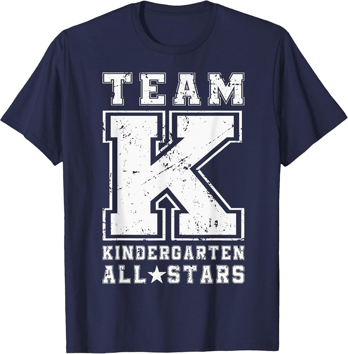 Team K Kindergarten All Stars Tee Teacher Boys Girls Sports T-Shirt - Navy Blue
