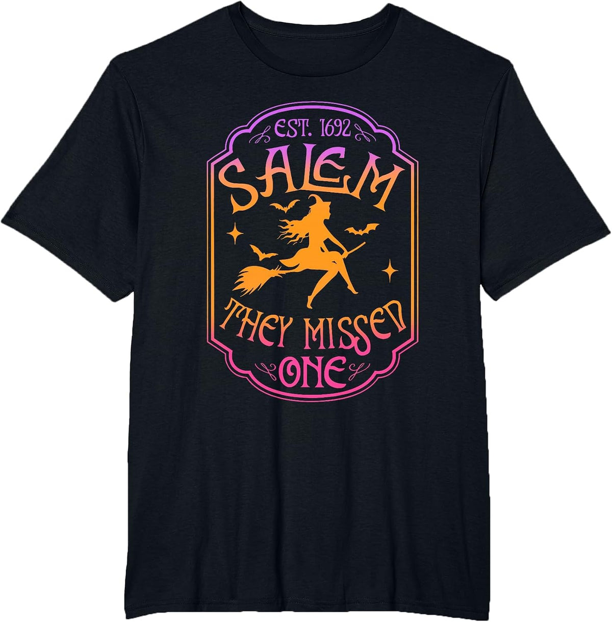 Salem 1962 You Missed One Halloween Feminist Witch Trials T-Shirt - Black