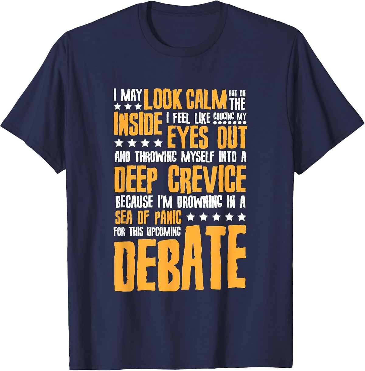 Topicality College Debaters Speech High School Debate Team T-Shirt - Navy Blue