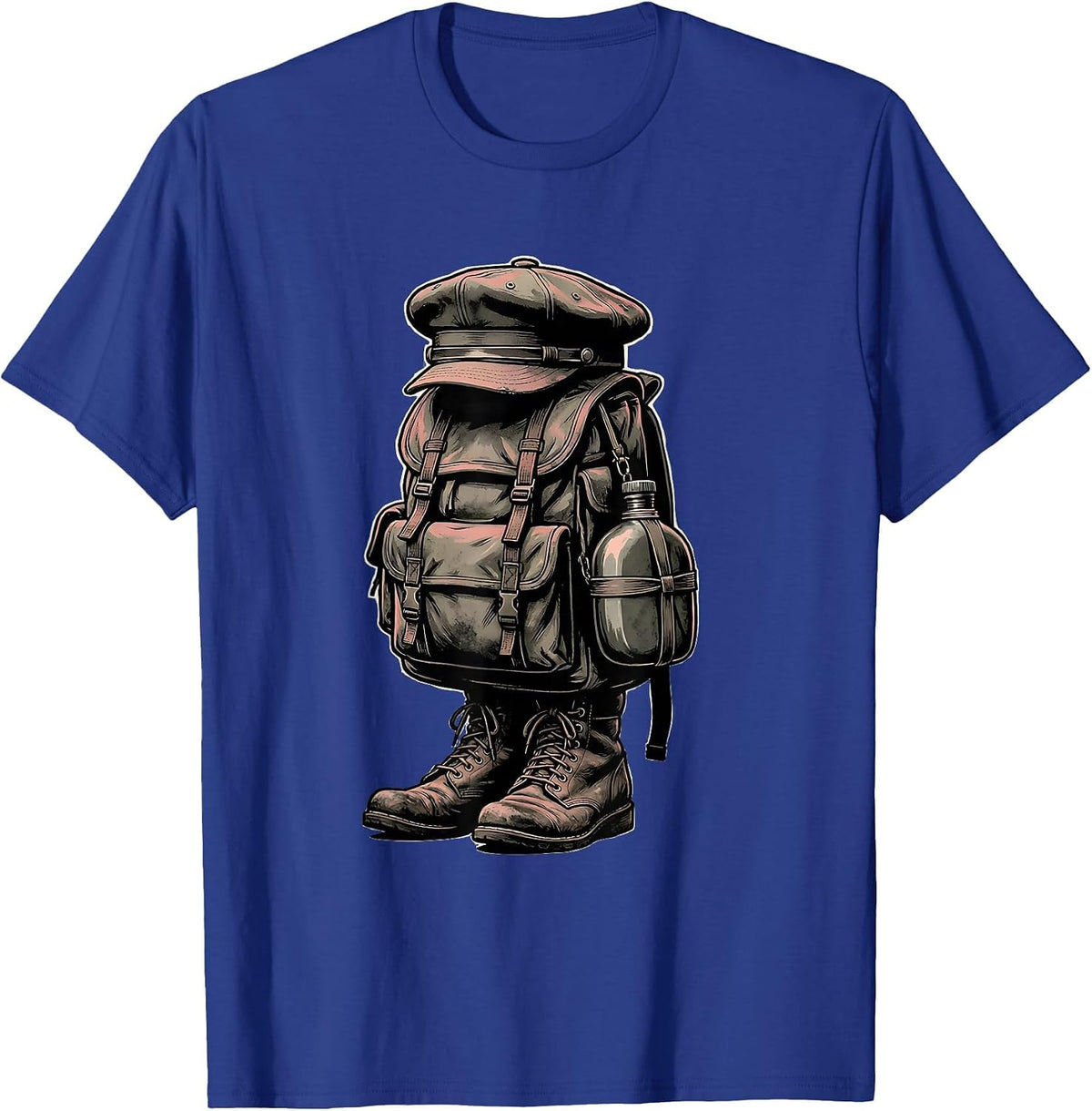 Men's Union Forage Cap Reenactor Civil War History Buff T-Shirt - Royal Blue