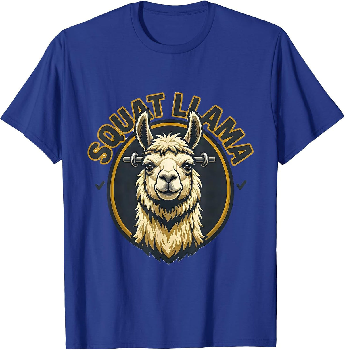 Squat Llama Funny Llama Lover Novelty Humor T-Shirt - Royal Blue