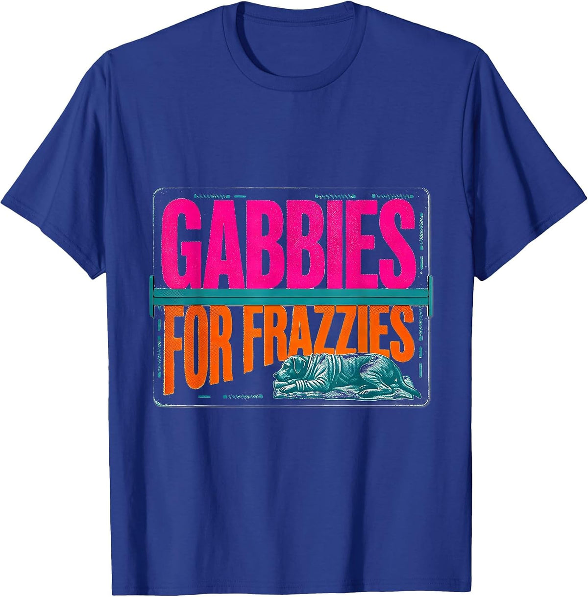 Gabbies For Frazzies Risograph Vet Tech Veterinary T-Shirt - Royal Blue