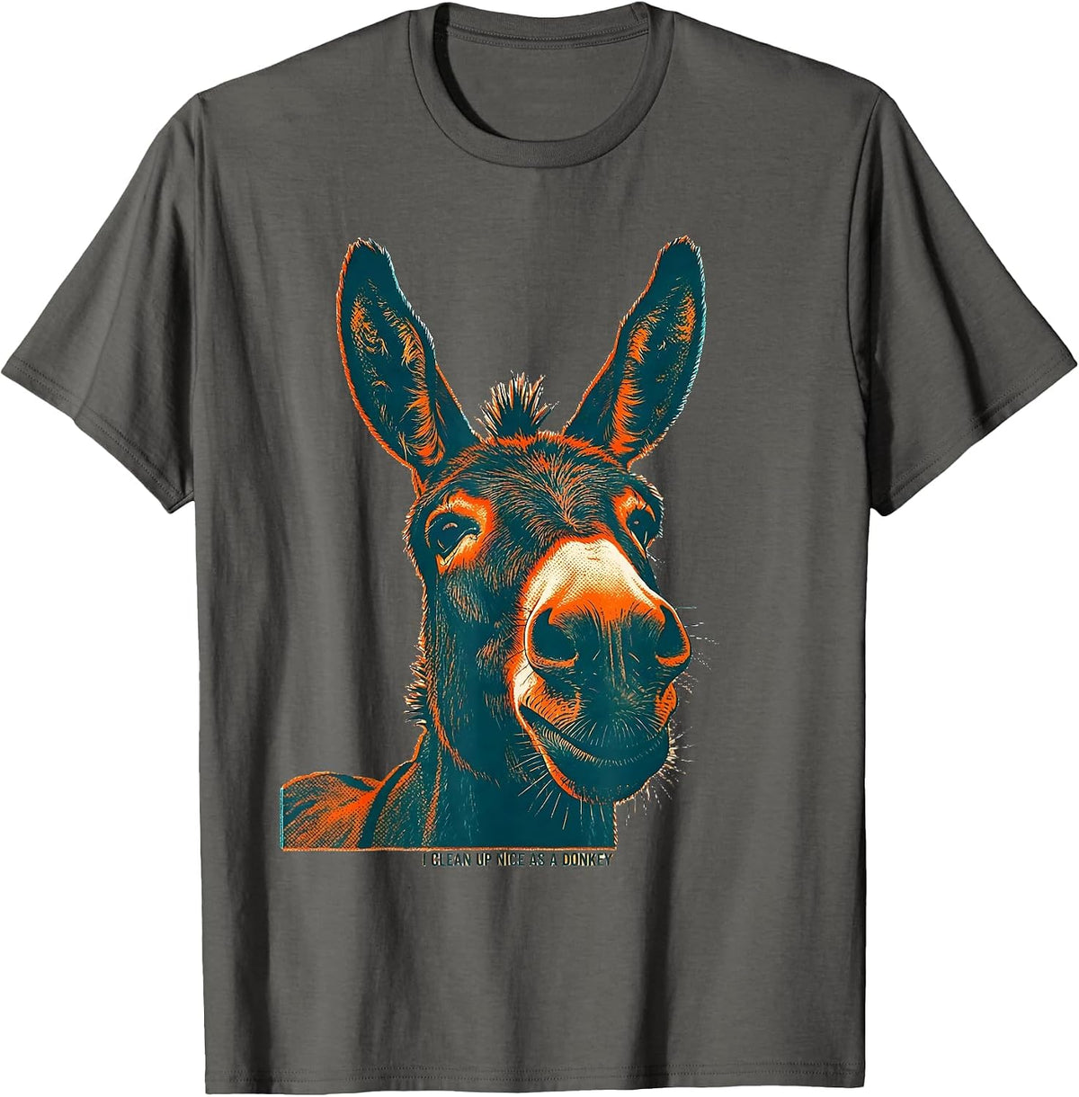 Men's I Clean Up Nice As A Donkey Funny Donkey Lover Halloween T-Shirt - Asphalt Grey