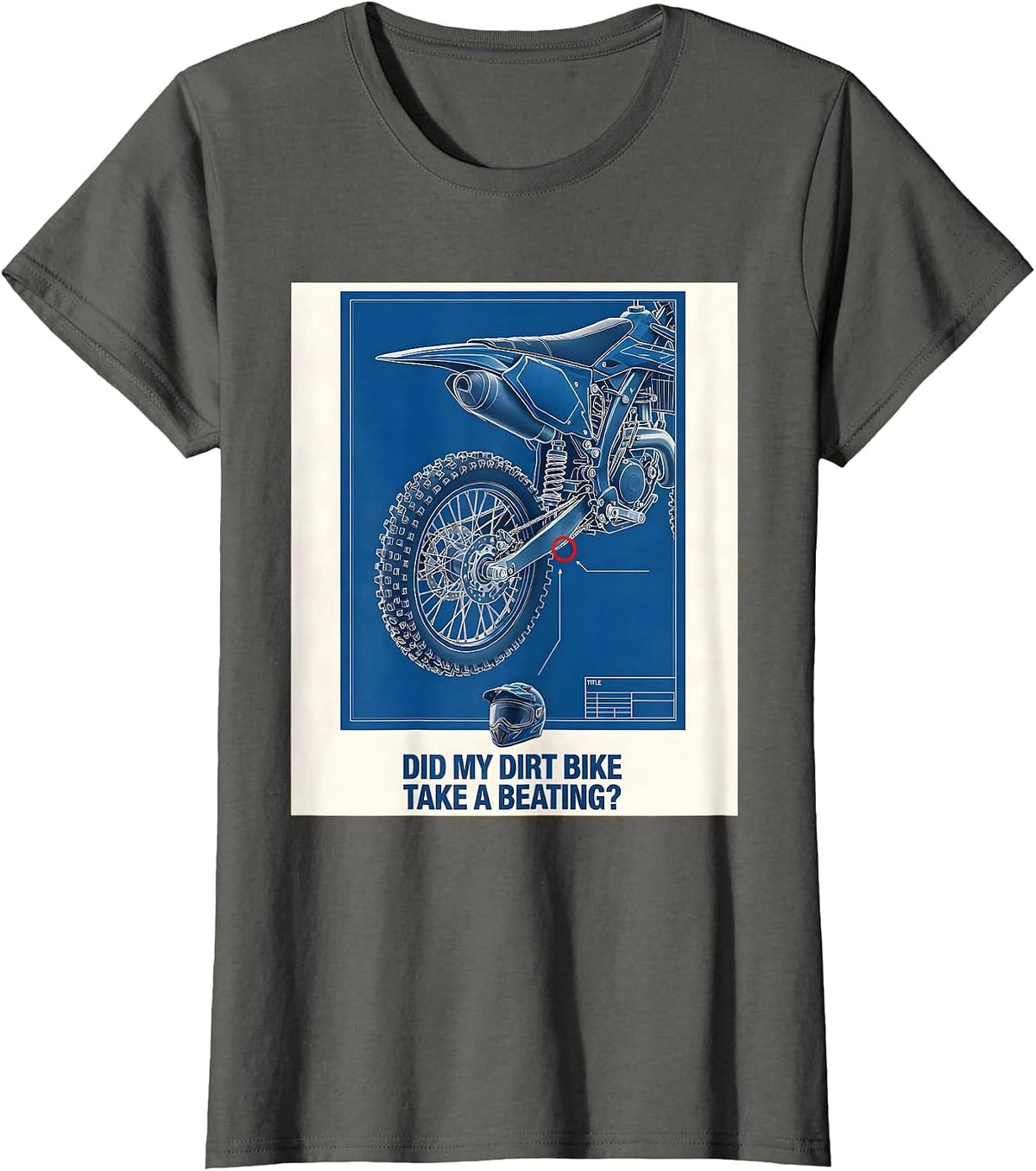 Women's Did My Dirt Bike Take A Beating Funny Motocross Rider Gift T-Shirt - Asphalt Grey