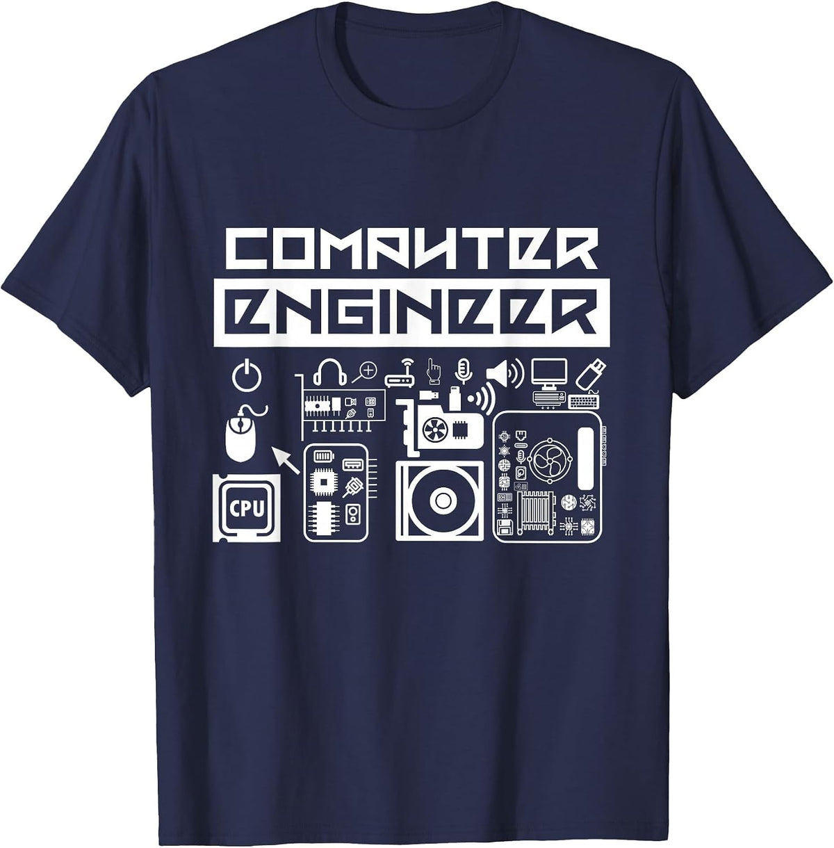 Computer Engineer Coder Programming Coding Programmer T-Shirt - Navy Blue
