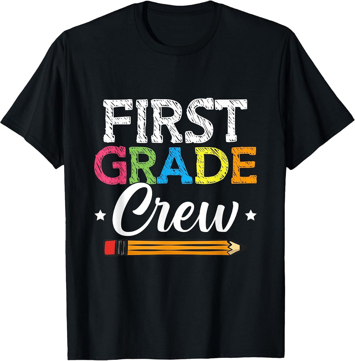 First Grade Crew Back to School 1st Grade Teachers Students T-Shirt - Black