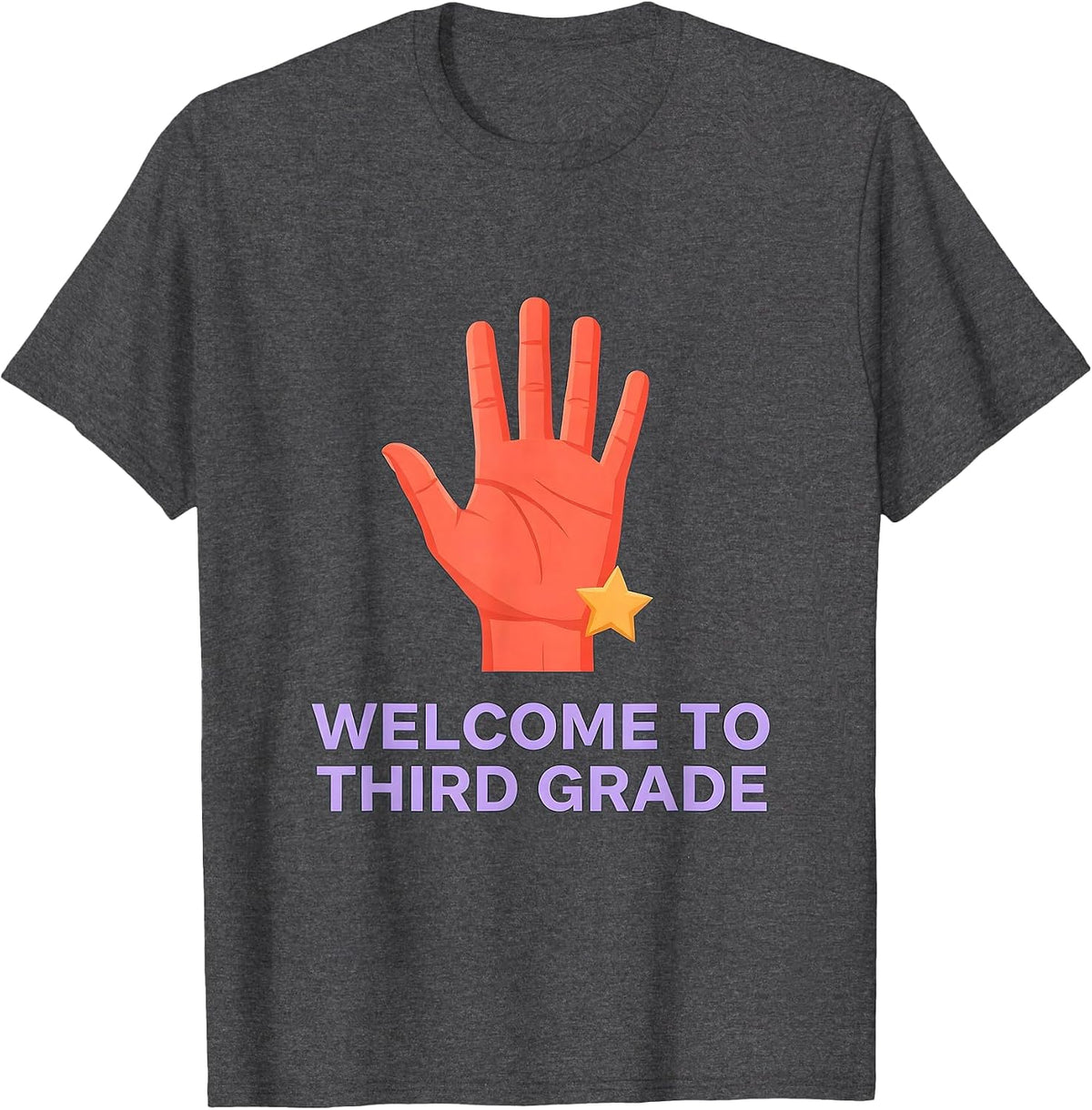 Welcome to Third Grade Playful Girls Back To School First T-Shirt - Dark Heather Grey