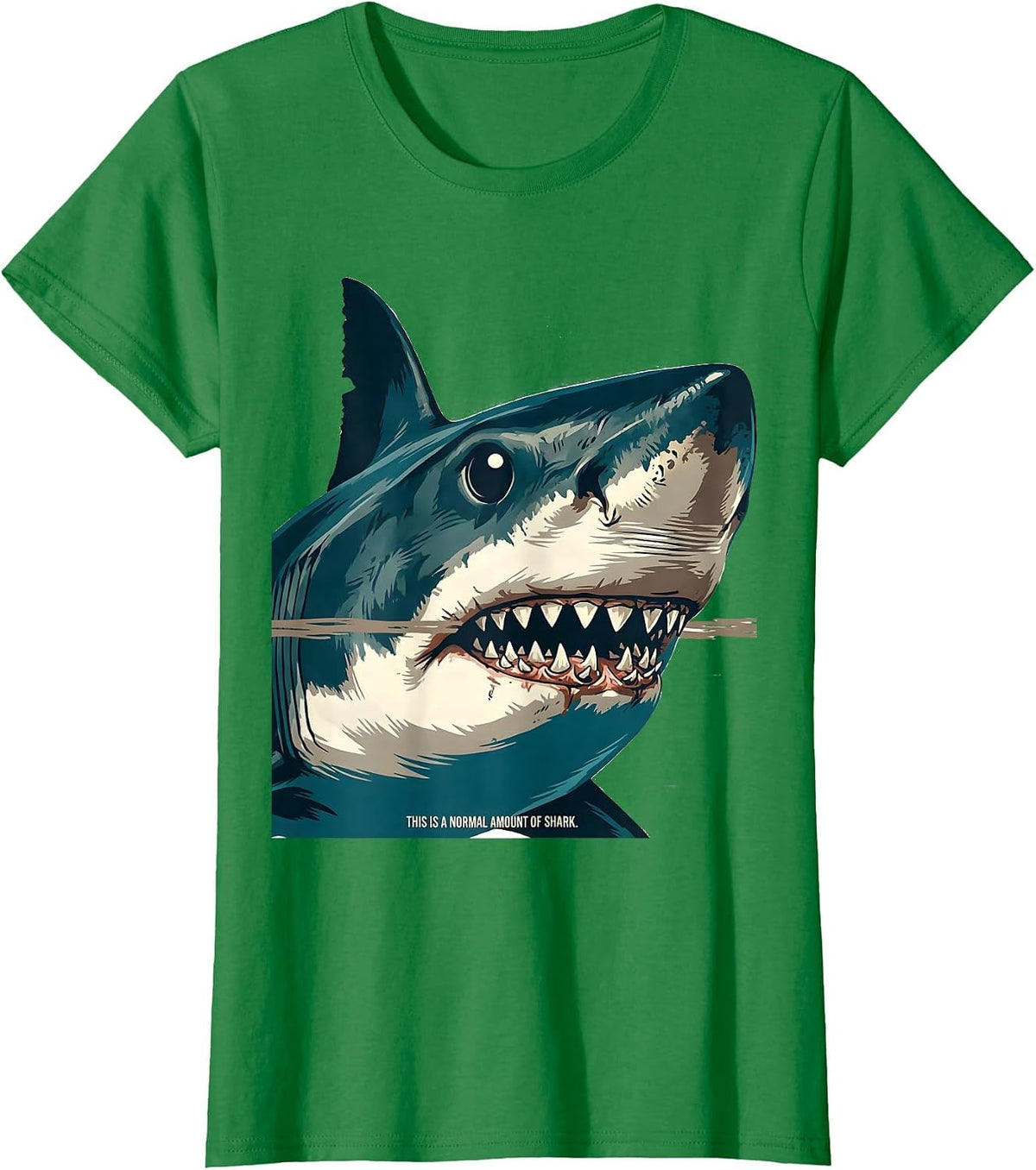 Women's This Is A Normal Amount Of Shark Funny Shark Lover Ocean T-Shirt - Kelly Green