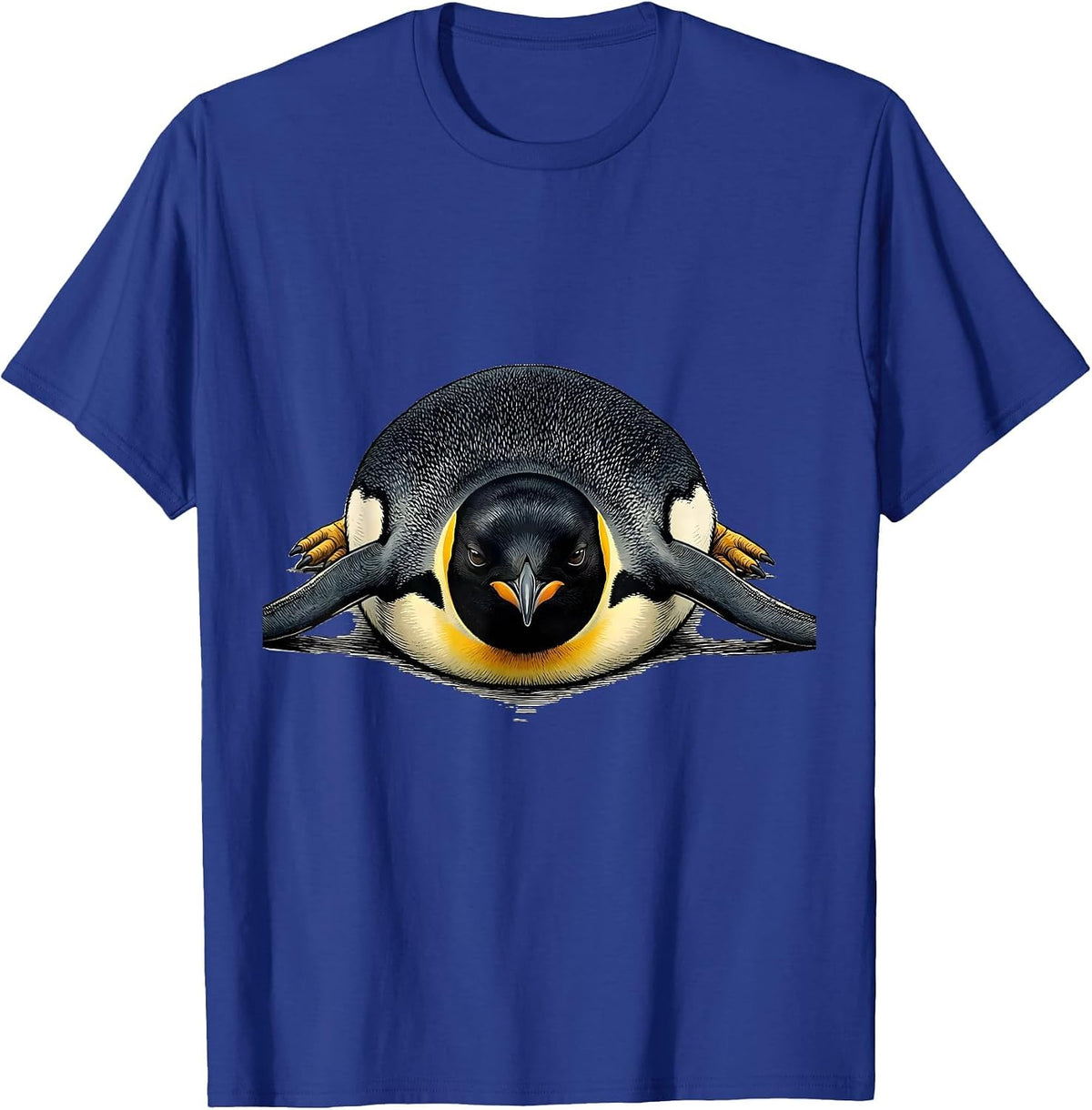 Men's Penguin Belly Animal Lover Halloween Costume T-Shirt - Royal Blue