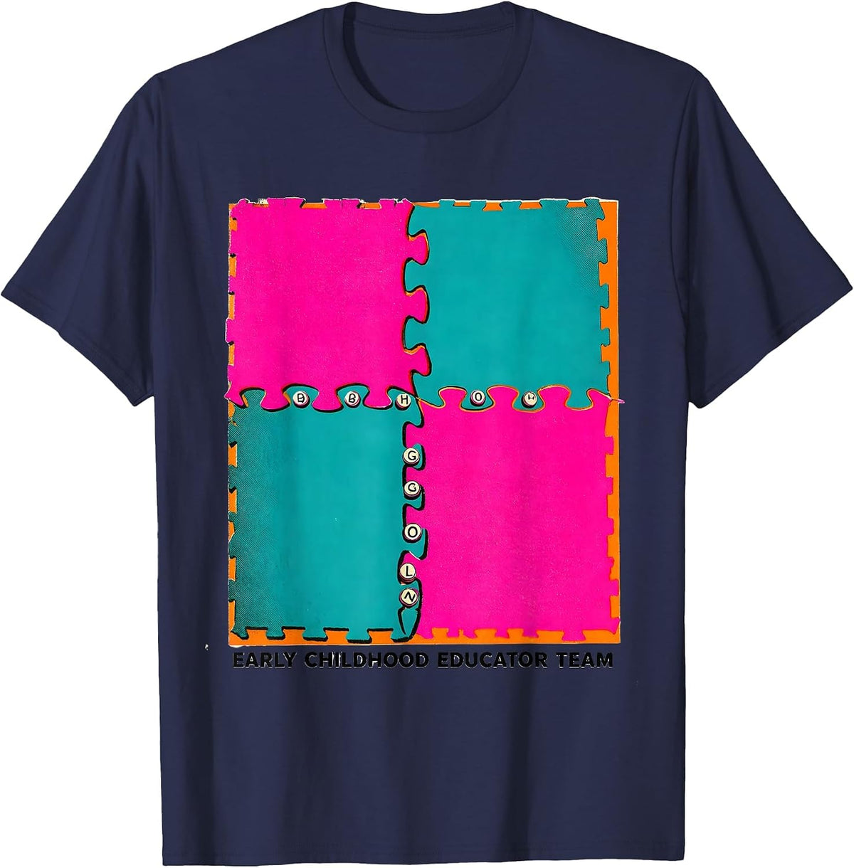 Early Childhood Educator Team Head Start Preschool Teacher T-Shirt - Navy Blue