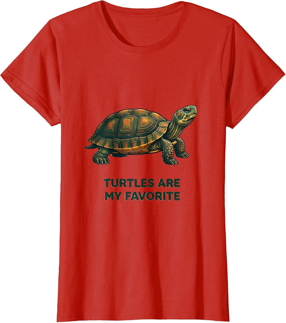 Turtles Are My Favorite Funny Turtle Lover Reptile Humor T-Shirt - Red