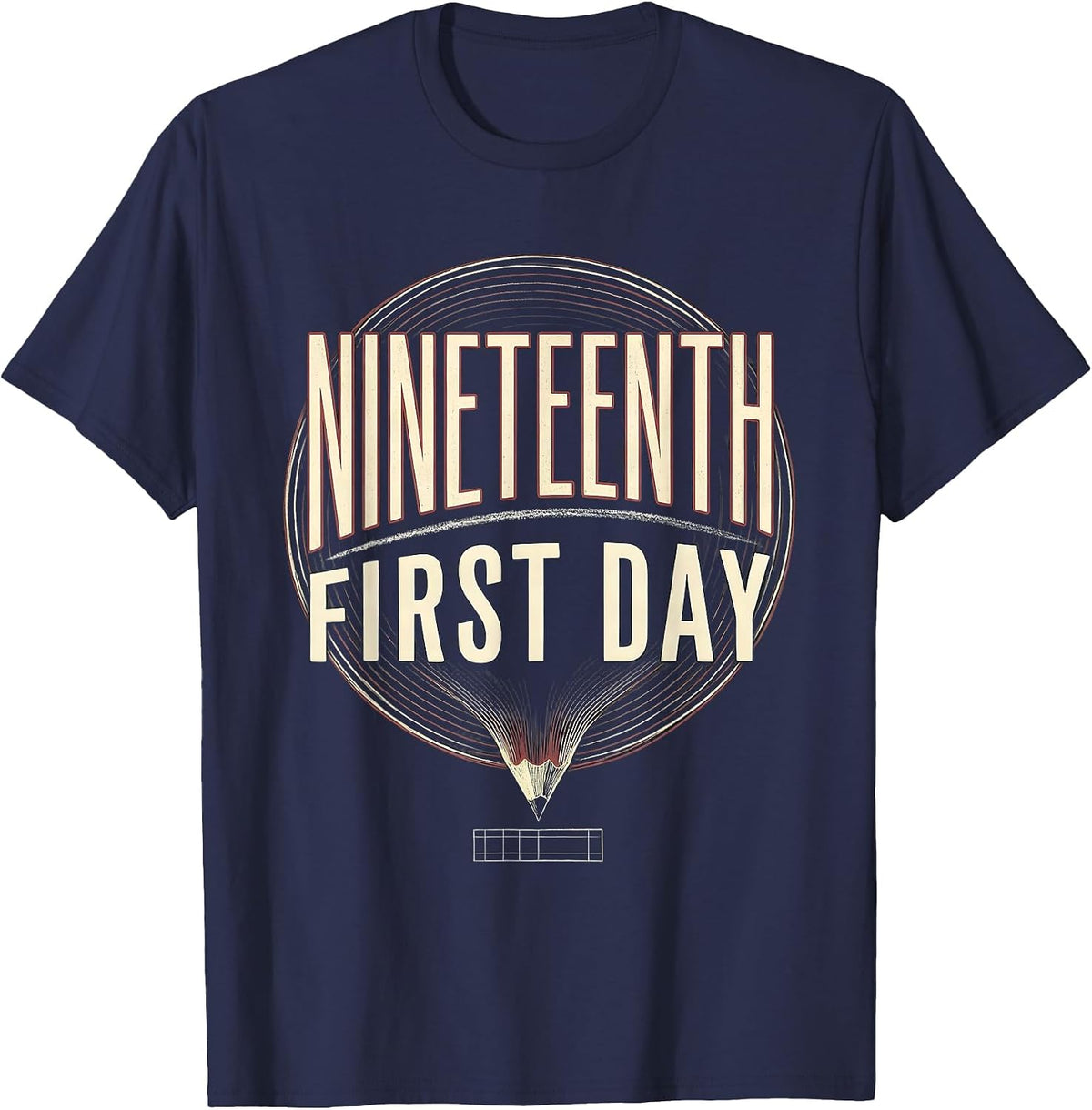 Men's Nineteenth First Day Funny Teacher Back To School First Day T-Shirt - Navy Blue