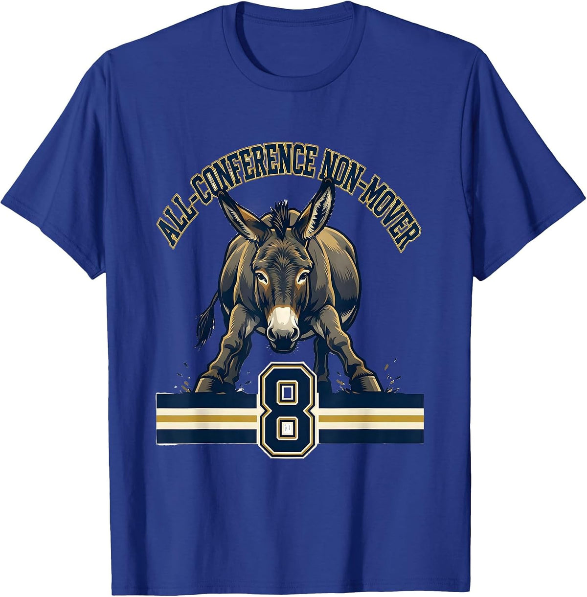 Men's All-Conference Non-Mover Funny Smart Donkey Meme Costume T-Shirt - Royal Blue