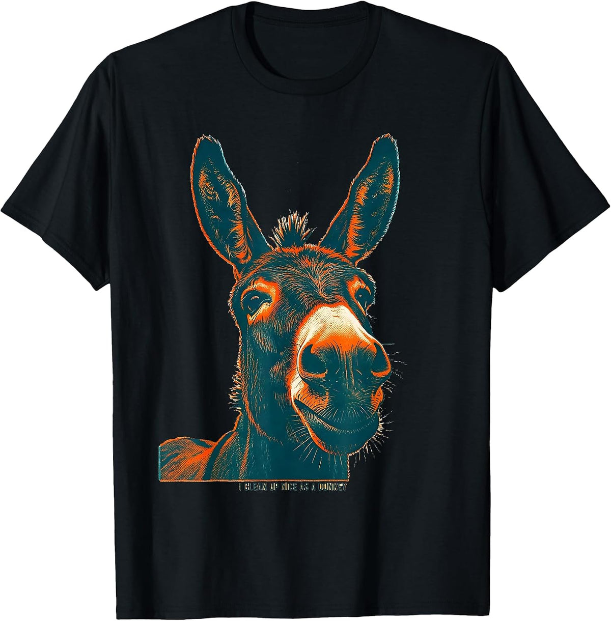 Men's I Clean Up Nice As A Donkey Funny Donkey Lover Halloween T-Shirt - Black