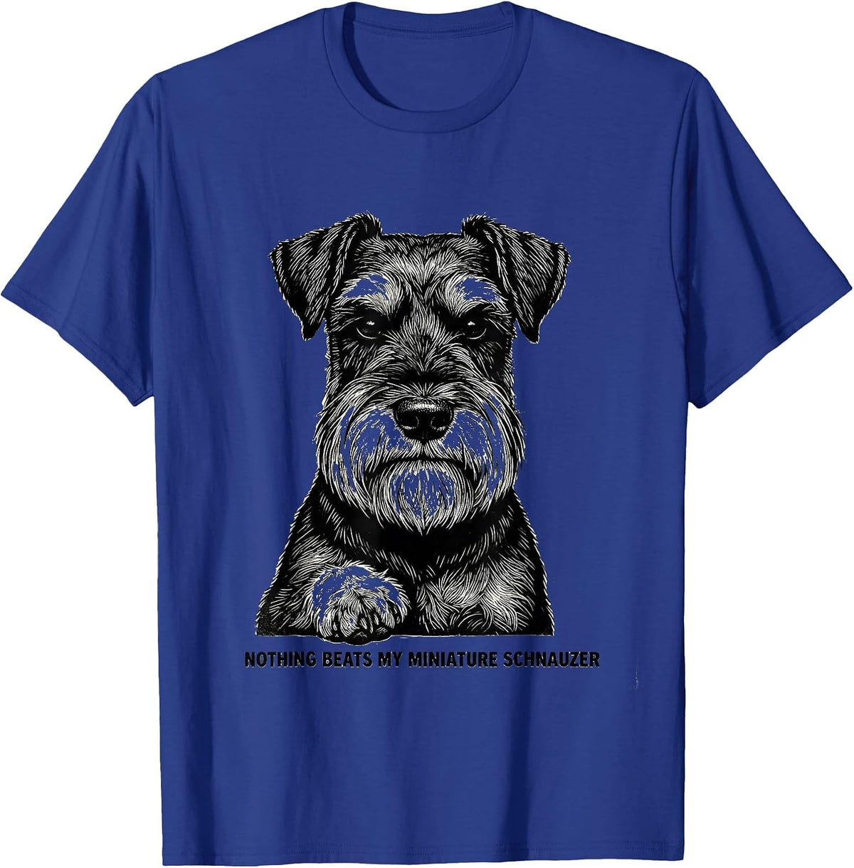 Men's Nothing Beats My Miniature Schnauzer Funny Schnauzer Mama T-Shirt - Royal Blue