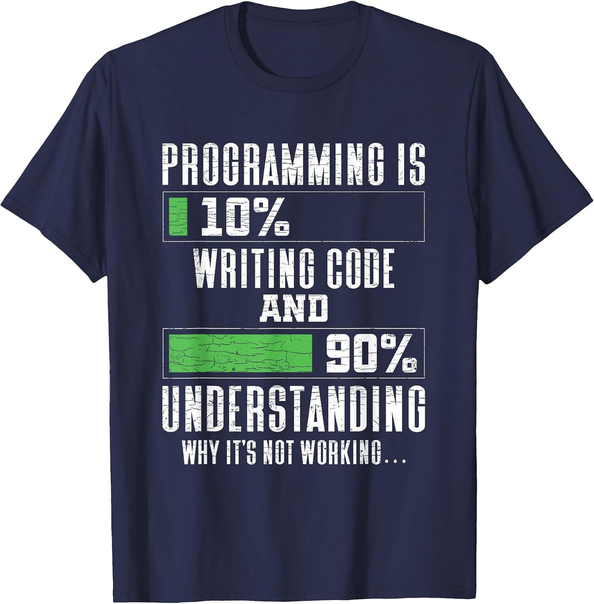 Programming Codeing Coder Programmer T-Shirt - Navy Blue