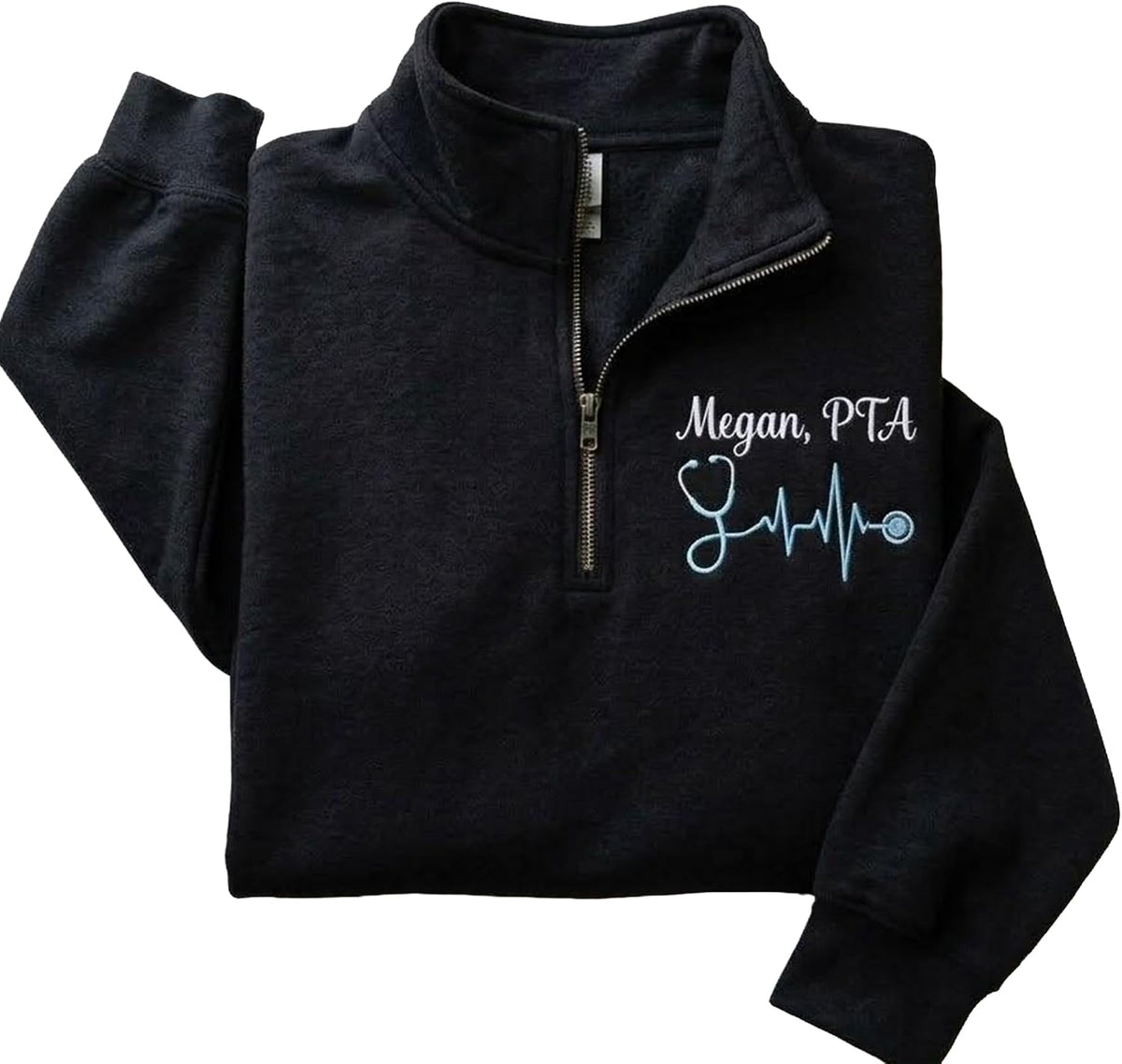 Custom Embroidered Physical Therapist Assistant Quarter Zip Sweatshirt, PTA Shirt for Women, PT Assistant Graduation Gifts -