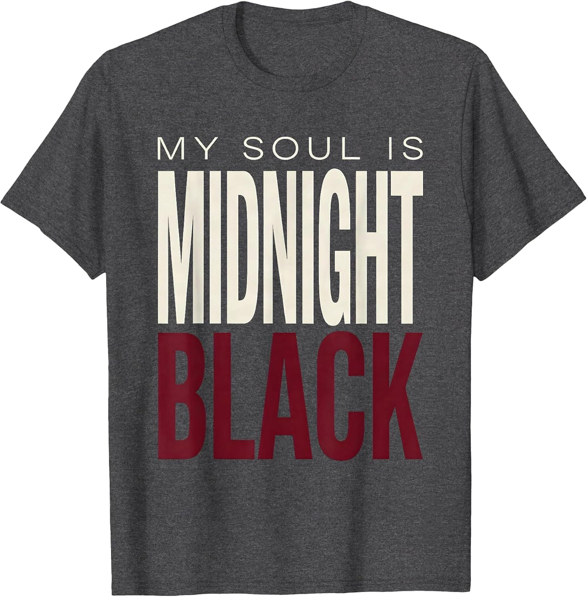 My Soul Is Midnight Black Gothic Women Design T-Shirt - Dark Heather Grey
