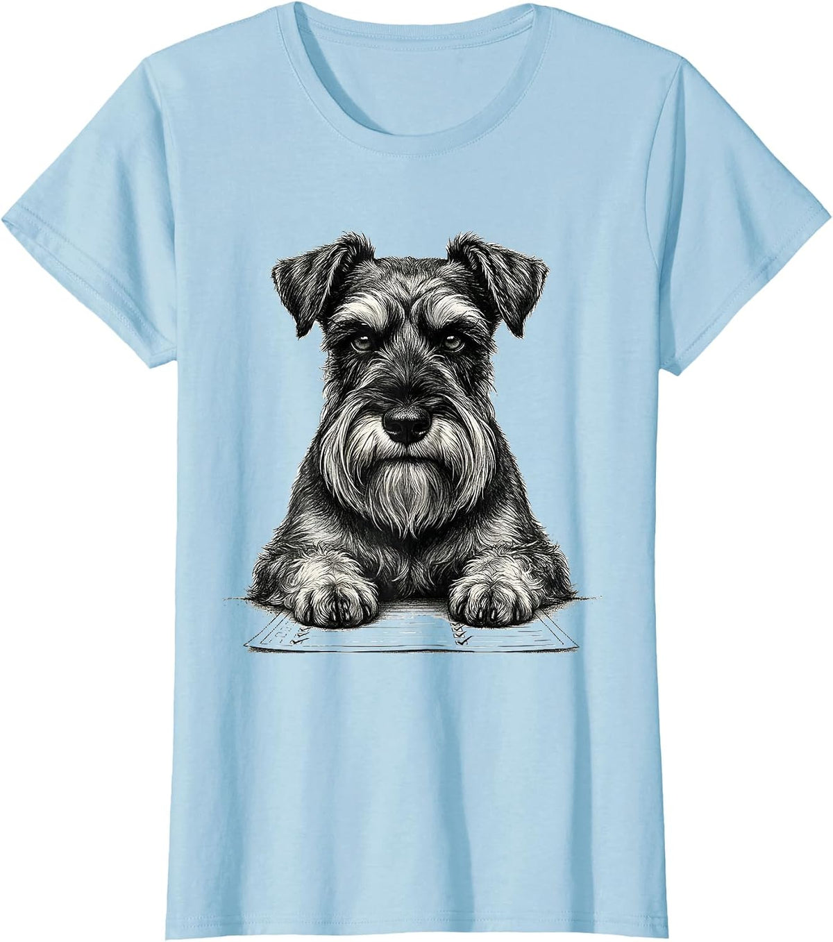 Miniature Schnauzer Obedience Card Dog Humor T-Shirt - Baby Blue