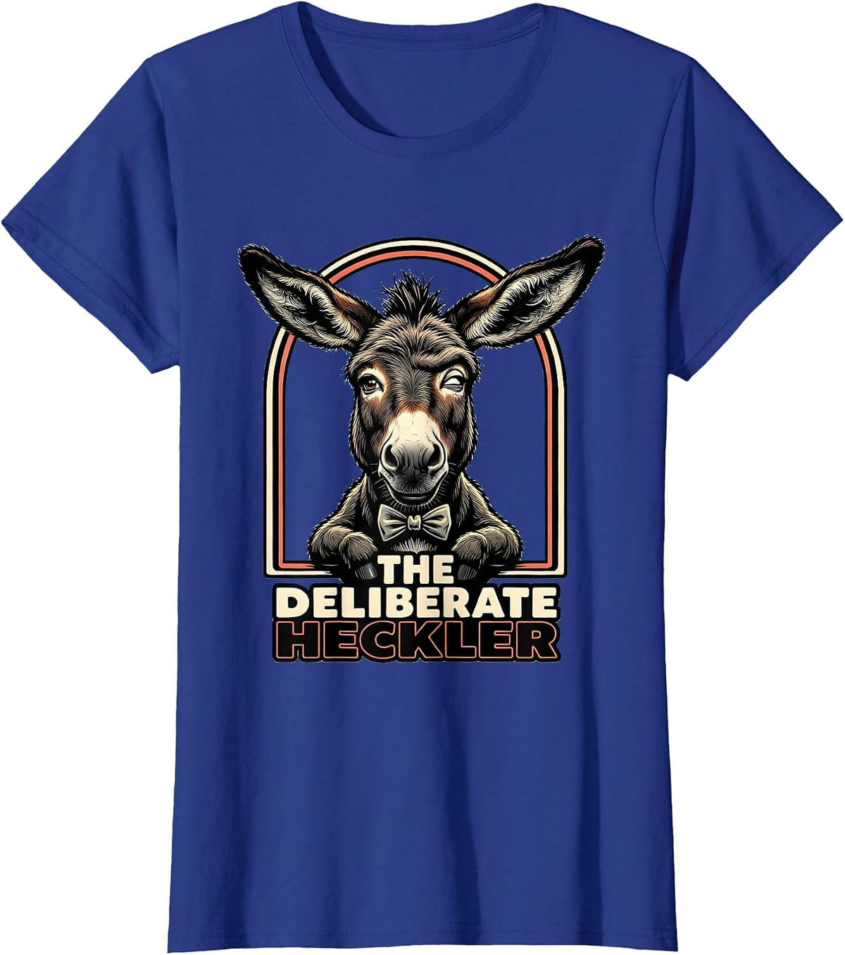 Women's The Deliberate Heckler Funny Miniature Donkey Animal Lover T-Shirt - Royal Blue