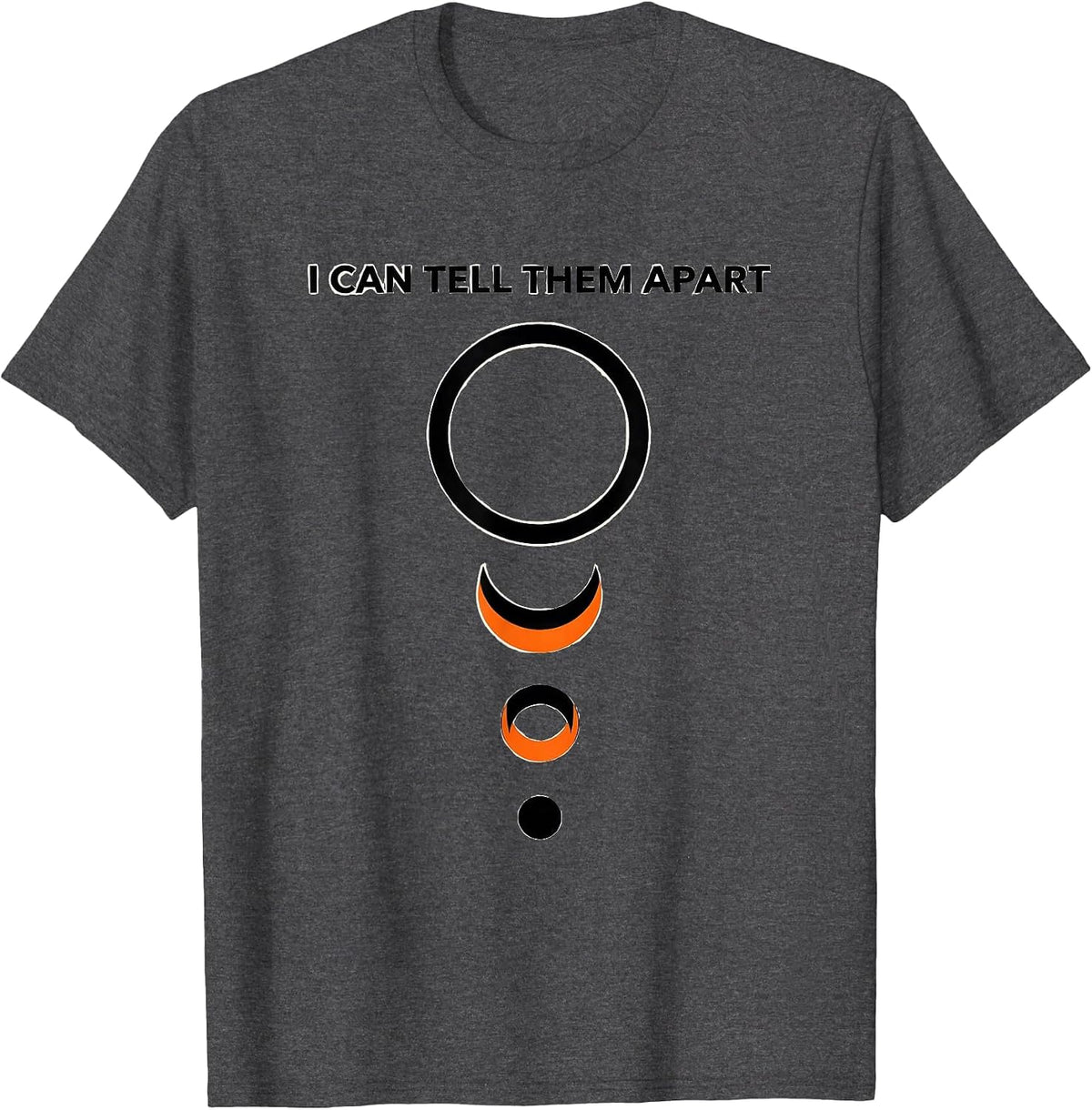 I Can Tell Them Apart Editorial Conceptual Astrophysics T-Shirt - Dark Heather Grey