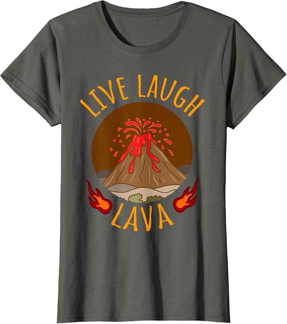 Live Laugh Lava Mineralogist Geologist Shirt T-Shirt - Asphalt Grey