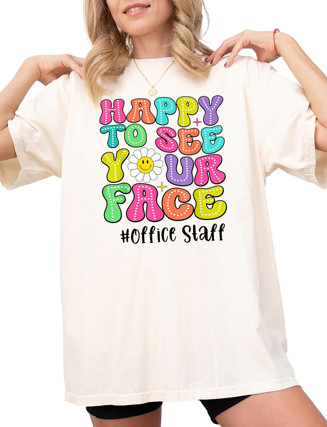 Back to School Shirt Teacher Happy Face Tshirt - Bubblydaisyspectrum