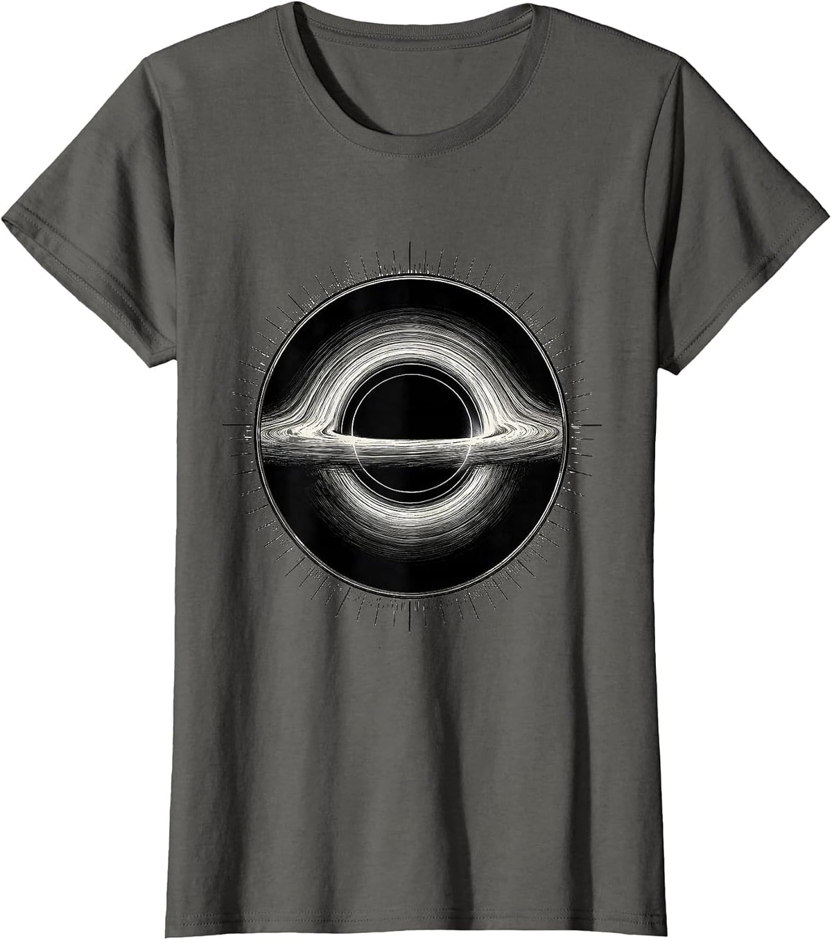 Women's Black Hole Physics Diagram Astrophysicist Space Science T-Shirt - Asphalt Grey