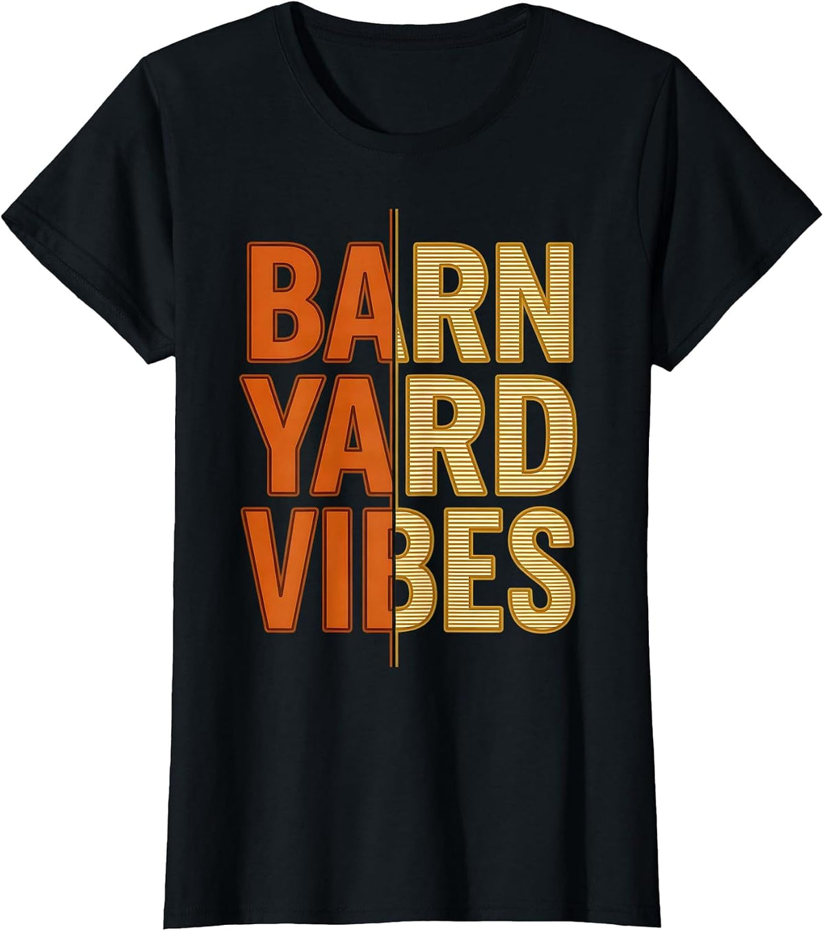 Barn Yard Vibes Fall Farm Animals Minimalist Design T-Shirt - Black