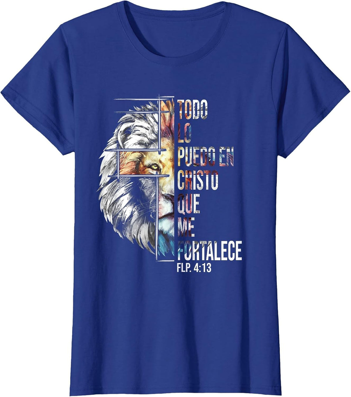 Bible Message Christian God in Spanish Cristianos T-Shirt - Royal Blue