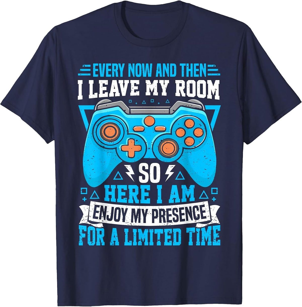 Funny Gamer Art for Men Women Gaming Gamer Video Game T-Shirt - Navy Blue