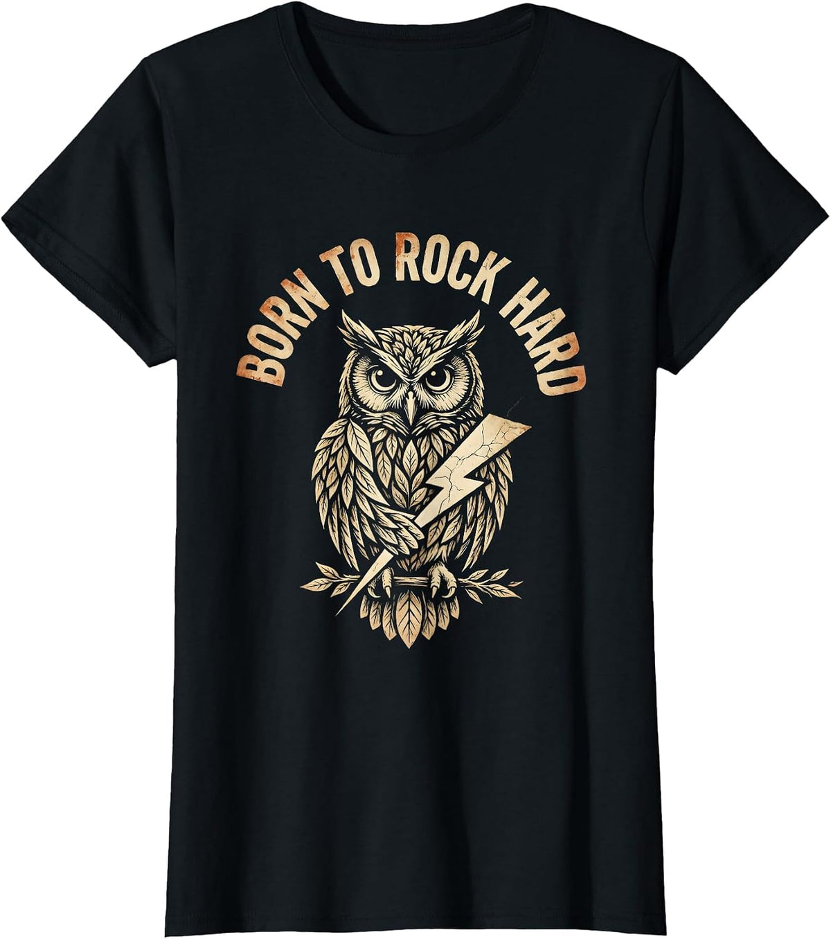 Born To Rock Hard Vintage Rock Band Men Design T-Shirt - Black